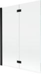 Mexen Mist 2-szárnyú bal oldali zuhanyparaván 130 x 150 cm, átlátszó, fekete - 8A9-130-002-70-00-L (8A9-130-002-70-00-L)