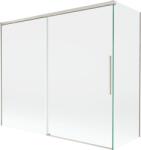 Mexen Rox kétszárnyú toló zuhanyfal 180 + 90 x 150 cm, átlátszó, kefélt nikkel - 8C9-180-090-97-00 (8C9-180-090-97-00)
