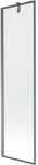 Mexen Next egyajtós fürdőszobai paraván, 50 x 150 cm, fekete keret, gun metal - 895-050-000-00-70-95 (895-050-000-00-70-95)