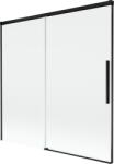 Mexen Rox kétszárnyú toló kádparaván 160 x 150 cm, átlátszó, fekete - 8C9-160-001-70-00 (8C9-160-001-70-00)