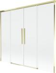 Mexen Rox kádparaván 2 ajtós tolható 190 x 150 cm, átlátszó, arany - 8C9-190-002-50-00 (8C9-190-002-50-00)