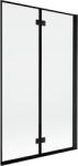 Mexen Mist kádparaván 2-szárnyú jobb 110 x 150 cm, fekete keret, fekete - 8A9-110-002-70-70-P (8A9-110-002-70-70-P)