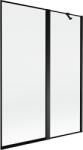 Mexen Mist 2-szárnyas kádparaván, jobbos, 130 x 150 cm, fekete keret, fekete - 8A9-130-011-70-70-P (8A9-130-011-70-70-P)