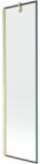 Mexen Next egyszárnyú fürdőkád paraván 50 x 150 cm, fekete keret, arany szálcsiszolt - 895-050-000-00-70-55 (895-050-000-00-70-55)