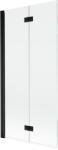 Mexen Mist 2-szárnyas bal oldali zuhanyfal 90 x 150 cm, átlátszó, fekete - 8A9-090-002-70-00-L (8A9-090-002-70-00-L)