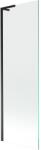 Mexen Next L fürdőkád-paraván 1 szárnyú 60 x 150 cm, átlátszó, fekete - 895-060-000-03-00-70 (895-060-000-03-00-70)