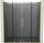 Mexen Velar Duo 180 cm-es tolóajtós zuhanyajtó, grafit, arany kefével - 871-180-000-42-55 (871-180-000-42-55)