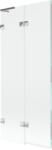 Mexen Lunar L kádparaván 2-részes bal 80 x 150 cm, átlátszó, króm - 897L-080-100-01-00-L (897L-080-100-01-00-L)