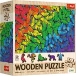 Trefl Puzzle din lemn 501 - Fluturi curcubeu (20217) Puzzle