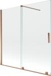 Mexen Velar 2-szárnyú toló kádparaván 160 x 150 cm, átlátszó, rózsaarany - 896-160-000-01-60 (896-160-000-01-60)
