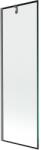 Mexen Next egyszárnyú kádparaván, 60 x 150 cm, fekete keret, gun gray kefe - 895-060-000-00-70-66 (895-060-000-00-70-66)