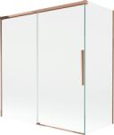 Mexen Rox 2-szárnyú, toló kádparaván 150 + 70 x 150 cm, átlátszó, rózsaszín arany - 8C9-150-070-60-00 (8C9-150-070-60-00)