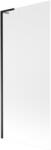 Mexen Next L egyszárnyú fürdőkádparaván 80 x 150 cm, zúzmarás, fekete - 895-080-000-03-30-70 (895-080-000-03-30-70)