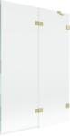 Mexen Lunar 2-szárnyú kádparaván balos 120 x 150 cm, átlátszó, arany szálcsiszolt - 897-120-100-55-00-P (897-120-100-55-00-P)