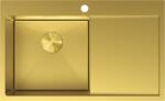 Mexen Exar egyes tálcás acél mosogató csepptálcával, balos 780 x 480 mm, arany - 6433781010L-55 (6433781010L-55)