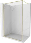 Mexen Kioto-XF Walk-in zuhanyfal kerettel 80 x 202 cm, átlátszó 10 mm, arany kefe - 800-080-104-55-00-X (800-080-104-55-00-X)