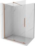 Mexen Velar toló zuhanyfal Walk-in 150 x 200 cm, átlátszó 8 mm, kefevel érintett réz - 871-150-000-03-65 (871-150-000-03-65)
