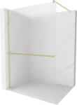 Mexen Kioto+ zuhanyfal polccal Walk-in 130 x 200 cm, fagyos, arany kefélt - 800-130-121-55-30 (800-130-121-55-30)