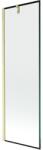 Mexen Next egyrészes kádparaván 60 x 150 cm, fekete keret, arany szálcsiszolt - 895-060-000-00-70-55 (895-060-000-00-70-55)
