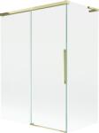 Mexen Rox L kádparaván, 2-szárnyú, toló, 120 + 70 x 150 cm, átlátszó, arany - 8C9L-120-070-50-00 (8C9L-120-070-50-00)