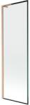 Mexen Next L egyszemélyes kádparaván 60 x 150 cm, fekete keret, csiszolt réz - 895-060-000-03-70-65 (895-060-000-03-70-65)