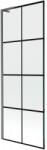 Mexen Next L fürdőkád paraván 1-szárnyú 70 x 150 cm, fekete rács, kefe gun gray - 895-070-000-03-77-66 (895-070-000-03-77-66)