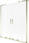 Mexen Velar L Duo 2-szárnyú toló kádparaván 160 x 150 cm, fagyott, arany - 896-160-003-32-50 (896-160-003-32-50)