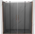 Mexen Velar Duo tolóajtós zuhanyajtó 200 cm, grafit, rózsaarany - 871-200-000-42-60 (871-200-000-42-60)