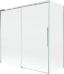 Mexen Rox kétszárnyú, toló fürdőkádparaván 160 + 70 x 150 cm, átlátszó, króm - 8C9-160-070-01-00 (8C9-160-070-01-00)