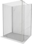 Mexen Kioto zuhanyfal Walk-in 130 x 90 x 30 cm, átlátszó, kefélt nikkel - 800-130-090-221-97-00-030 (800-130-090-221-97-00-030)