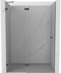 Mexen Lunar balra nyíló zuhanyajtó 130 cm, áttetsző, gun metal - 834-130-000-95-00-L (834-130-000-95-00-L)
