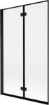 Mexen Mist kétszárnyú bal oldali fürdőkádfal 110 x 150 cm, fekete keret, fekete - 8A9-110-002-70-70-L (8A9-110-002-70-70-L)