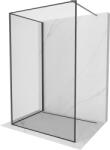 Mexen Kioto zuhanyfal Walk-in 100 x 80 cm, fekete keret, gun metal - 800-100-212-95-70-080 (800-100-212-95-70-080)