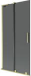 Mexen Velar L 2-szárnyú zuhanyfal 95 x 150 cm, grafit, arany, kefe - 896-095-003-41-55 (896-095-003-41-55)