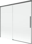 Mexen Rox 2-szárnyú, toló zuhanyfal 170 x 150 cm, átlátszó, gun gray kefélt - 8C9-170-001-66-00 (8C9-170-001-66-00)
