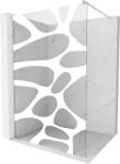 Mexen Kioto zuhanyfal Walk-in 100 x 200 cm, fehér hullám 8 mm, polírozott nikkel - 800-100-101-97-97 (800-100-101-97-97)