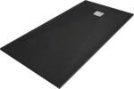 Mexen Stone+ kompozit téglalap alakú zuhanytálca 160 x 100 cm, fekete - 44701016 (44701016)