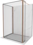 Mexen Kioto zuhanyfal Walk-in 130 x 120 x 40 cm, fekete keret, rózsaszín arany - 800-130-120-221-60-70-040 (800-130-120-221-60-70-040)
