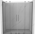 Mexen Velar Duo tolóajtós zuhanyajtó 200 cm, átlátszó, sötétszürke fém - 871-200-000-02-95 (871-200-000-02-95)