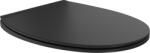 Mexen Egg lassan záródó slim duroplaszt WC-ülőke, fekete matt - 39243085 (39243085)