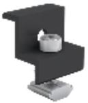 ELVE ENERACK végleszorító készlet 30mm panelvastagsághoz FEC-30 fekete (INT-FEC-30-BK)