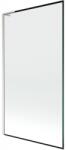 Mexen Next L kádparaván, 1 szárnyú, 100 x 150 cm, fekete keret, csiszolt nikkel - 895-100-000-03-70-97 (895-100-000-03-70-97)