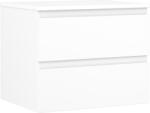 Mexen Orio fürdőszobai szekrény mosdó alá, 60 cm, munkalappal, 2 fiókos, matt fehér - 91A10-06047-2-BFFC01 (91A10-06047-2-BFFC01)