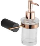 Mexen Aron szappanadagoló, fekete/rózsaszín arany - 70881388-67 (70881388-67)