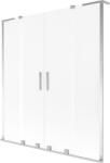 Mexen Velar L Duo 2-szárnyú, eltolható fürdőkád paraván 160 x 150 cm, zúzmarás, króm - 896-160-003-32-01 (896-160-003-32-01)