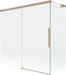 Mexen Rox L zuhanyfal 2-szárnyú tolóajtóval 160 + 75 x 150 cm, átlátszó, kefe hatású réz - 8C9L-160-075-65-00 (8C9L-160-075-65-00)