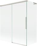 Mexen Rox L fürdőkádparaván, 2-szárnyú tolóajtó, 140 + 70 x 150 cm, átlátszó, matt nikkel - 8C9L-140-070-97-00 (8C9L-140-070-97-00)