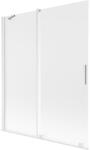 Mexen Velar 2-szárnyú tolható kádparaván 140 x 150 cm, szatén, fehér - 896-140-000-31-20 (896-140-000-31-20)