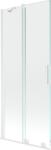 Mexen Velar 2-szárnyú, toló, 85 x 150 cm-es átlátszó, fehér zuhanyfal - 896-085-000-01-20 (896-085-000-01-20)