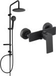 Mexen Carl felületi zuhanykészlet esőztető fejjel és Alexa zuhanycsappal, fekete - 71240240-70 (71240240-70)